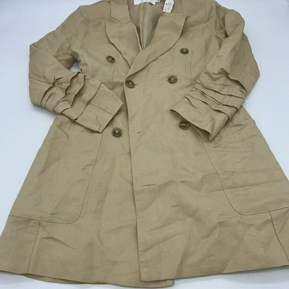ASTR the Label Natural Beige Linen Rayon Blazer Jacket Size XS NWT